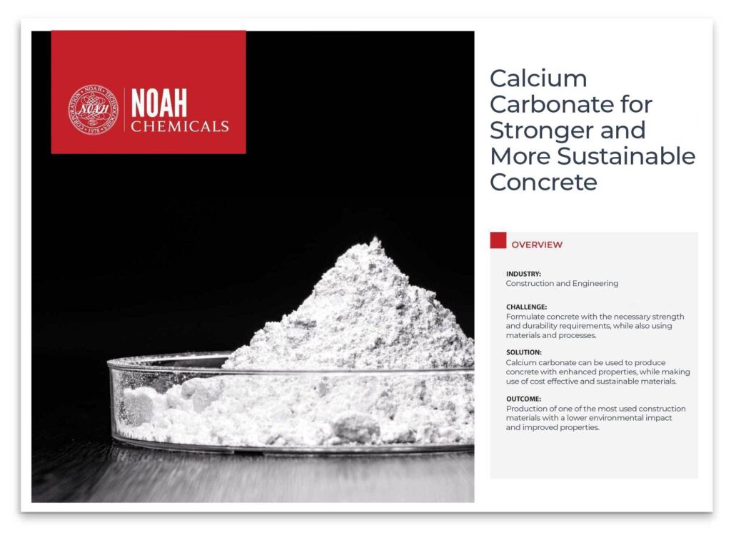 a pile of calcium carbonate powder in clear dish